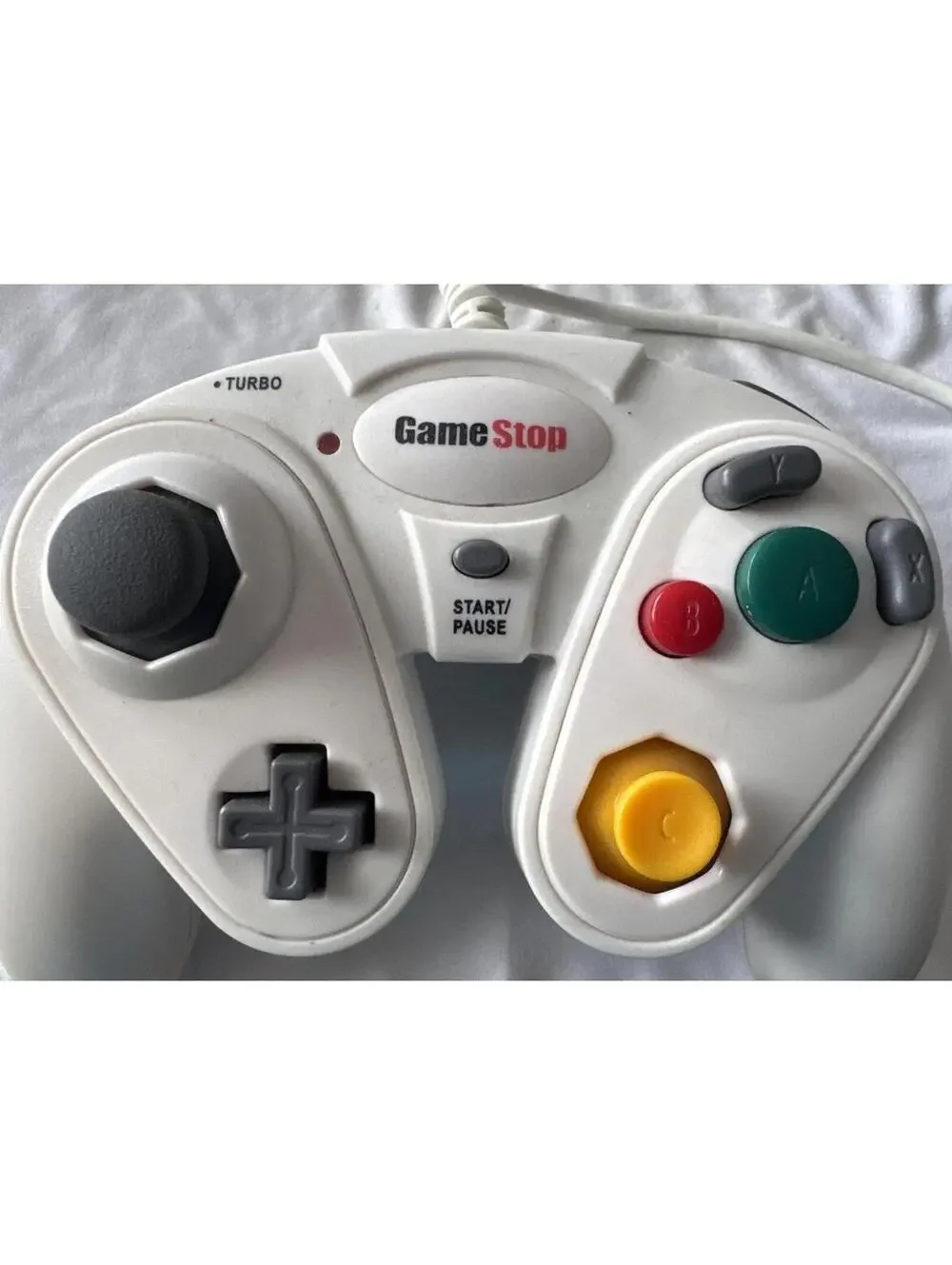 GameStop Turbo G3 White GameCube & Wii Gamepad Game Controller 6.5FT Cable EUC